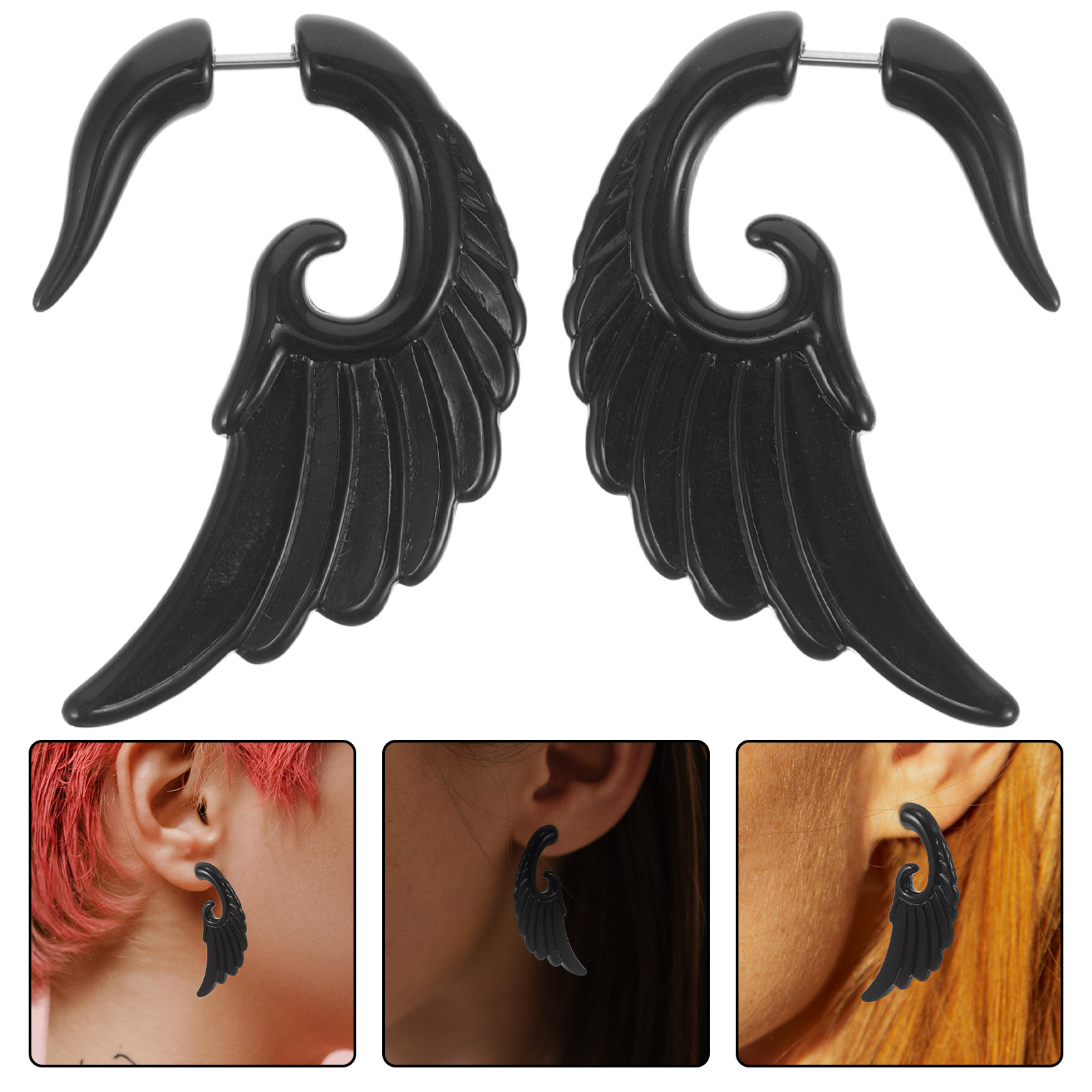Men'S Hip Formal Wear - 1 Pasang Anting Pria Akrilik, Model