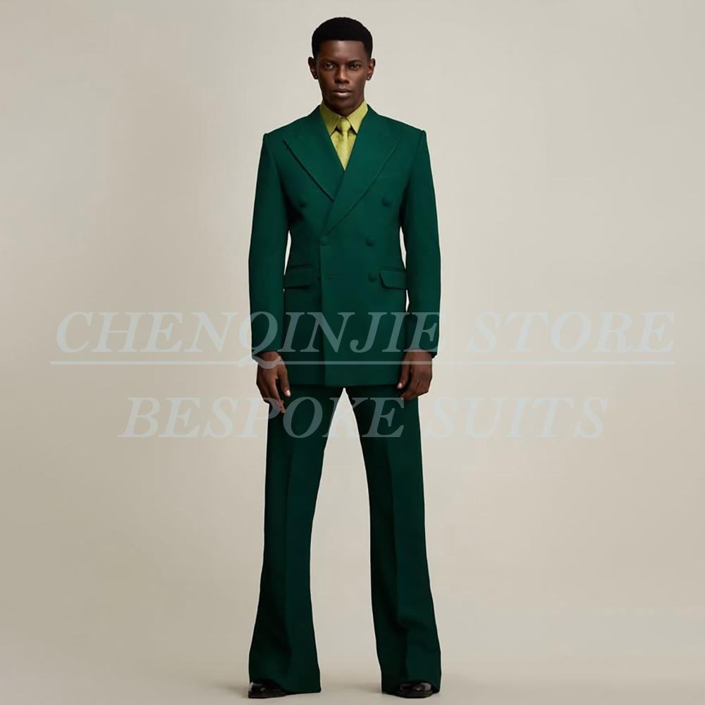 Men Formal Wear Pants - Jas Pria Hijau Mewah untuk Pernikahan