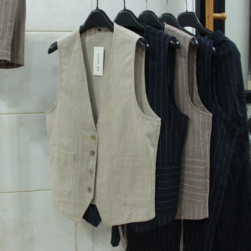 Rompi Linen Kasual Inggris unt - Men Formal Wear Summer ulasan dan harga