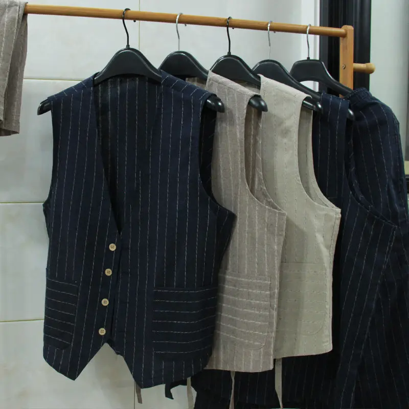 Rompi Linen Kasual Inggris unt - Men Formal Wear Summer ulasan dan harga