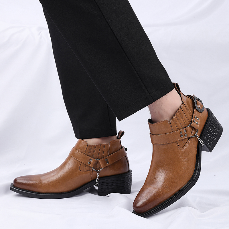 Sepatu Bot Kulit Sapi Coklat/H - Mens Formal ulasan dan harga