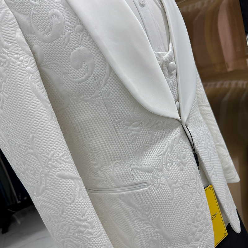 Setelan Jas Pria Putih 3 Poton - Men Formal Wear Pants ulasan dan harga