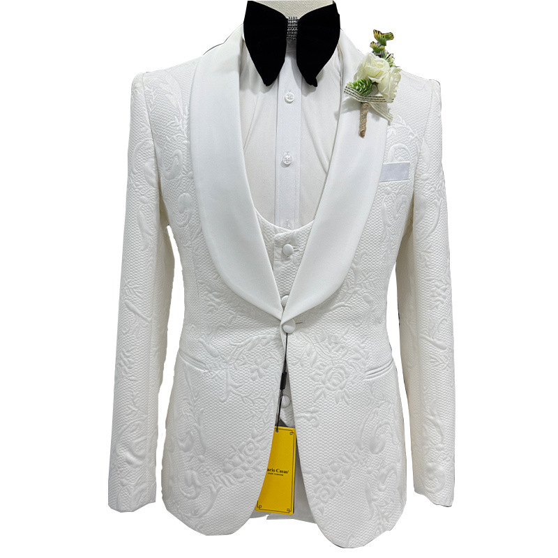Setelan Jas Pria Putih 3 Poton - Men Formal Wear Pants ulasan dan harga