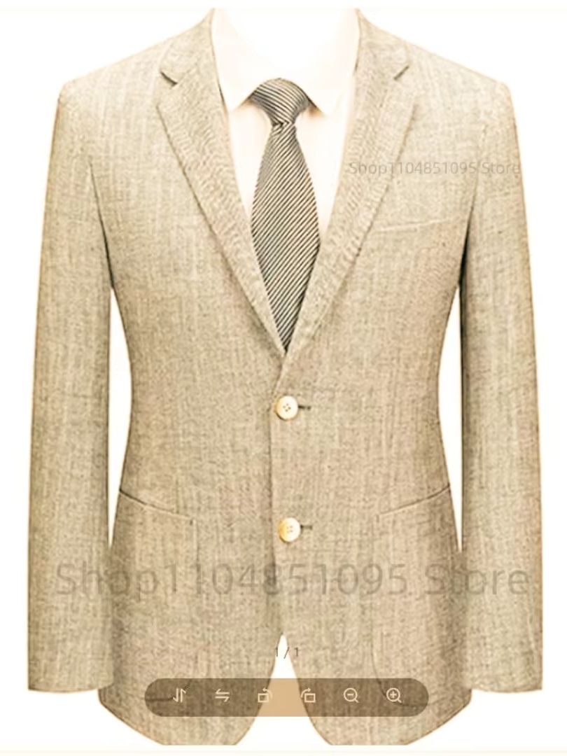 Jas Blazer Linen Slim Fit Pria - Men Formal Wear Summer ulasan dan harga