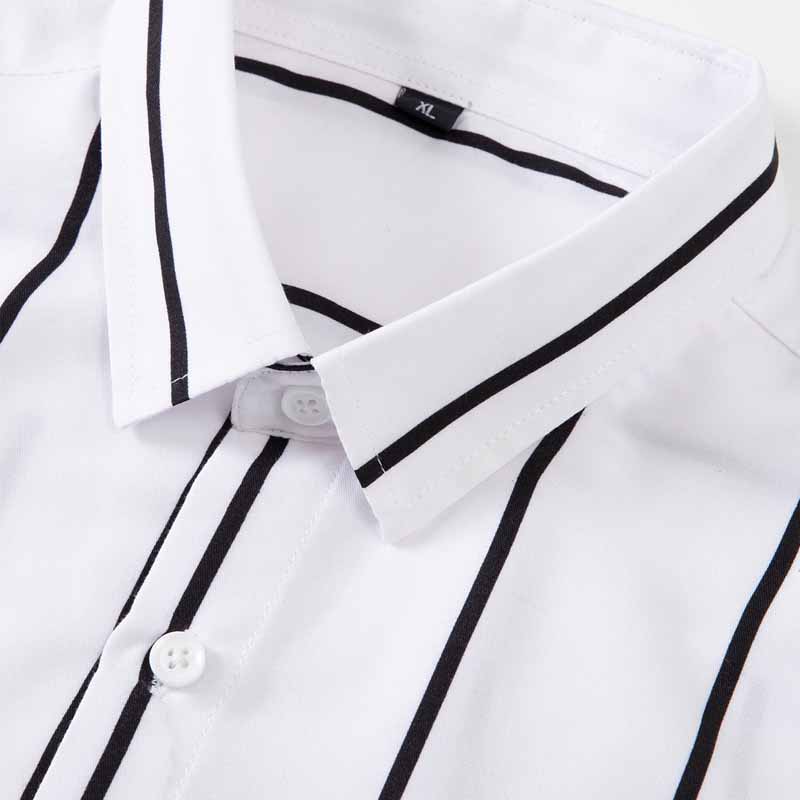 Kemeja Pria Bergaris Lengan Pa - Mens Formal ulasan dan harga