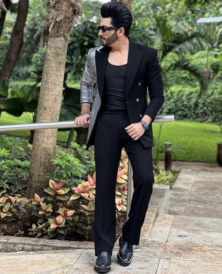 Setelan Jas Pria Hitam 2 Poton - Men Formal Wear Wedding Guest ulasan dan harga