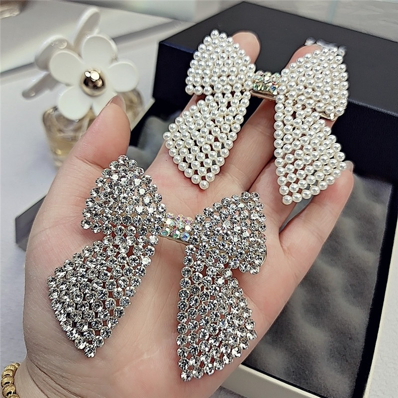Jepit Rambut Pita Mutiara Berl - Tie Bar Clip ulasan dan harga