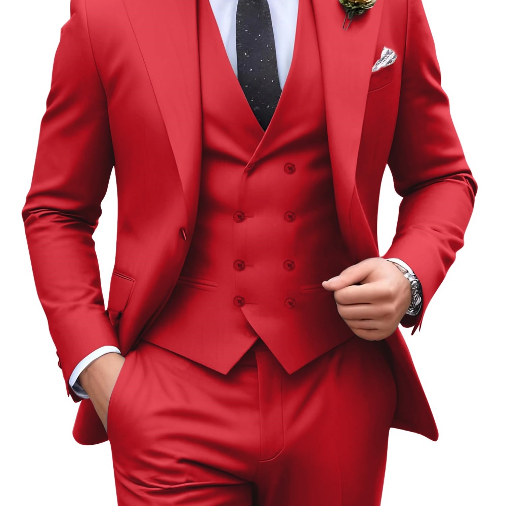 3 Stel Jas Pria Warna Solid Un - Men Formal Wear Pants ulasan dan harga