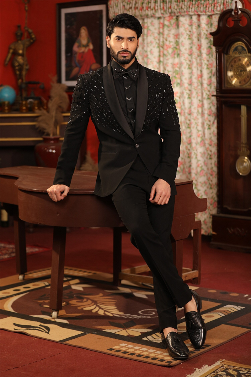 Set Jas Pria Hitam Kristal 2 P - Formal Wear Jersey For Men ulasan dan harga