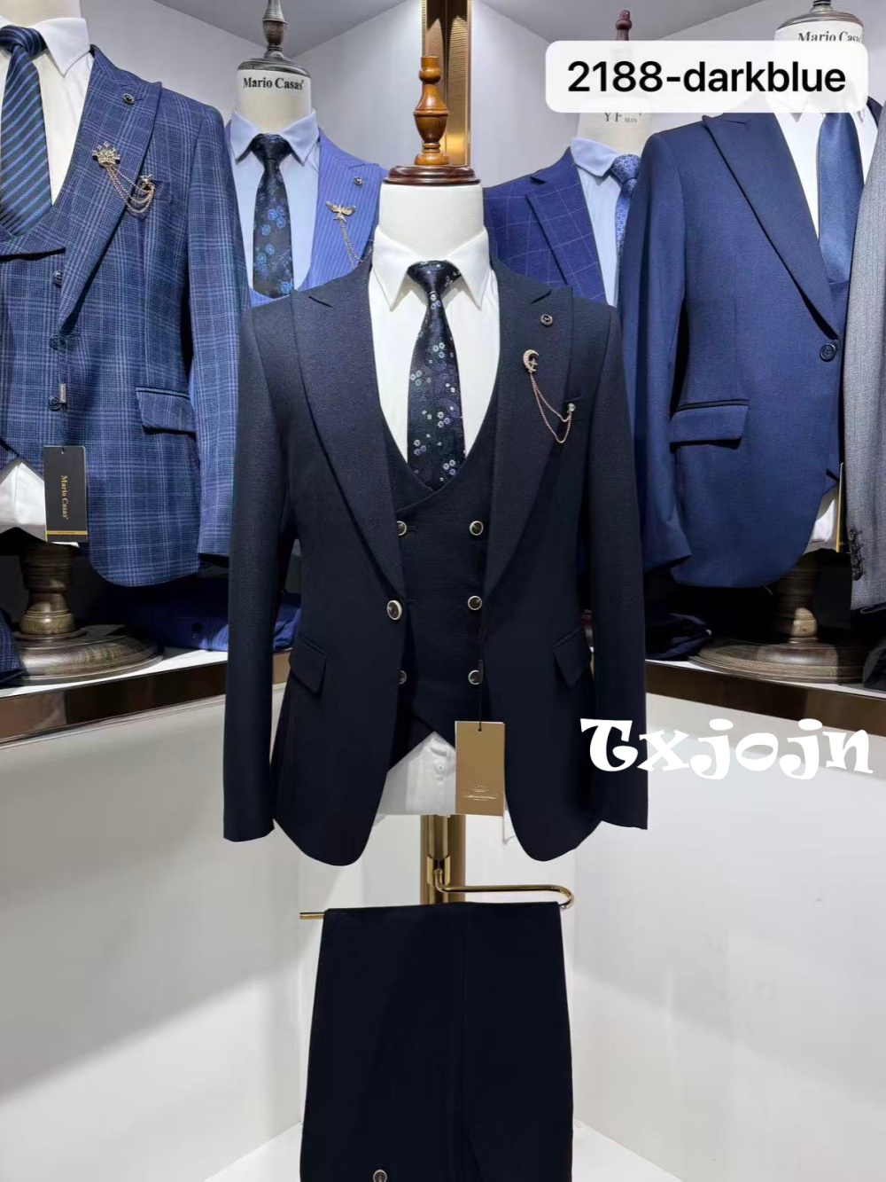 Setelan Jas Formal Pria Biru T - Men Formal Wear Wedding Guest ulasan dan harga