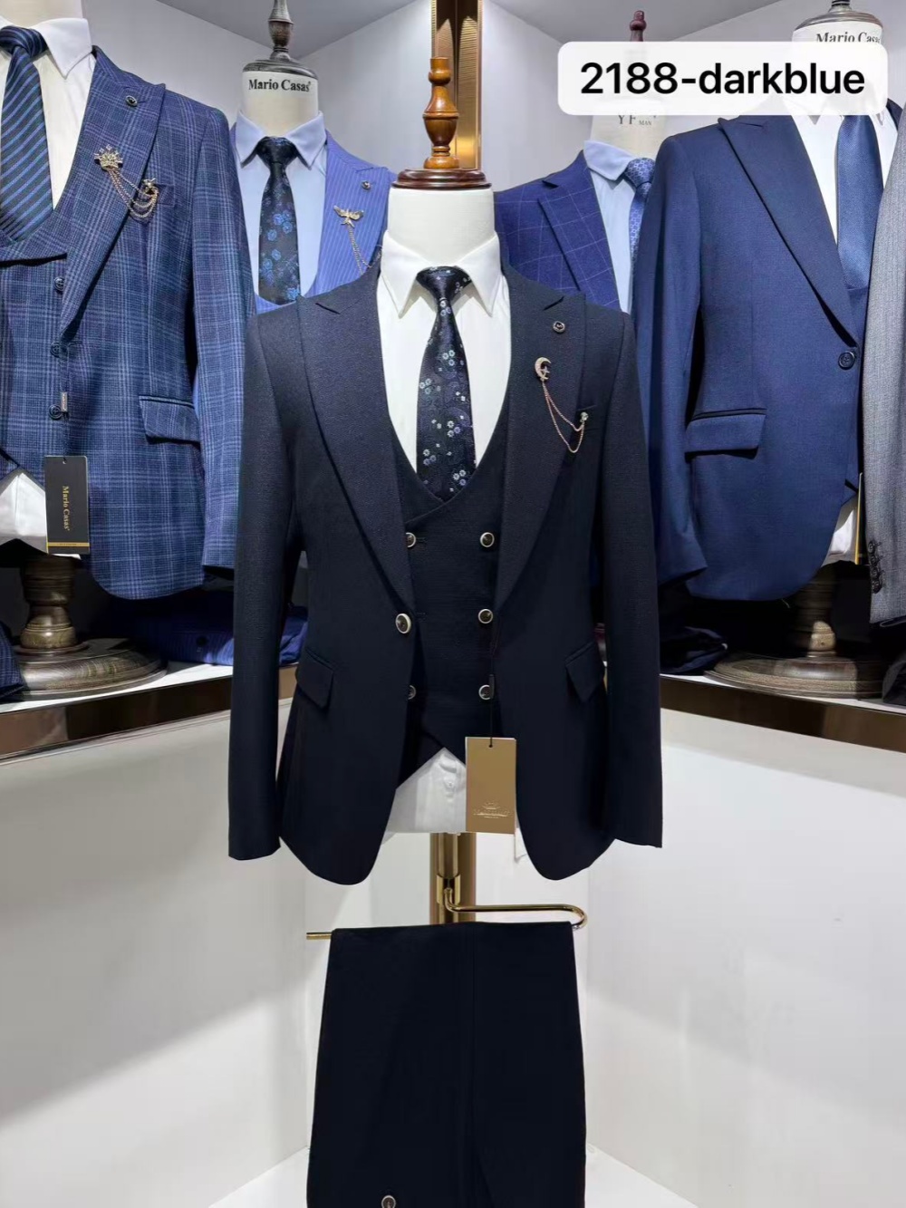 Setelan Jas Formal Pria Biru T - Men Formal Wear Wedding Guest ulasan dan harga