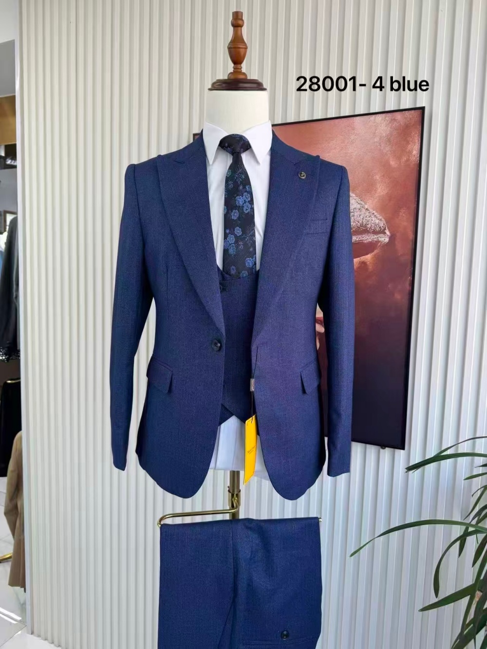 Setelan Jas Pria Formal Biru 3 - Men Formal Wear Wedding Guest ulasan dan harga