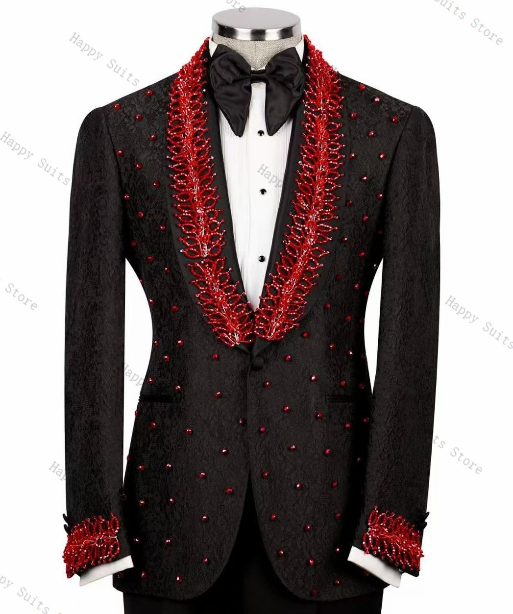 Setelan Jas Pria Kristal Merah - Formal Wear Jersey For Men ulasan dan harga