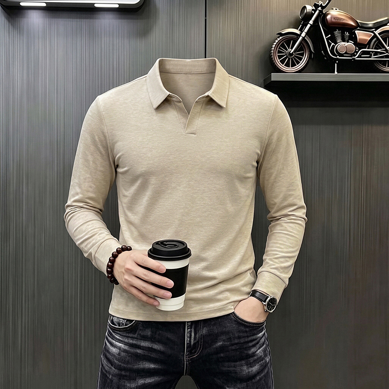 Kaos Lengan Panjang Kasual Bis - Mens Formal ulasan dan harga