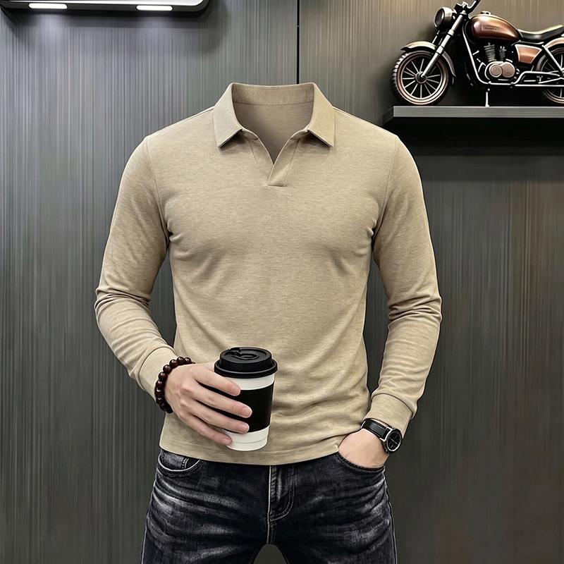 Kaos Lengan Panjang Kasual Bis - Mens Formal ulasan dan harga