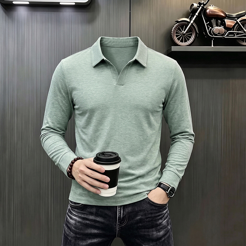 Kaos Lengan Panjang Kasual Bis - Mens Formal ulasan dan harga