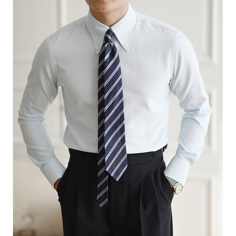 Kemeja Oxford Pria Lengan Panj - Mens Formal ulasan dan harga