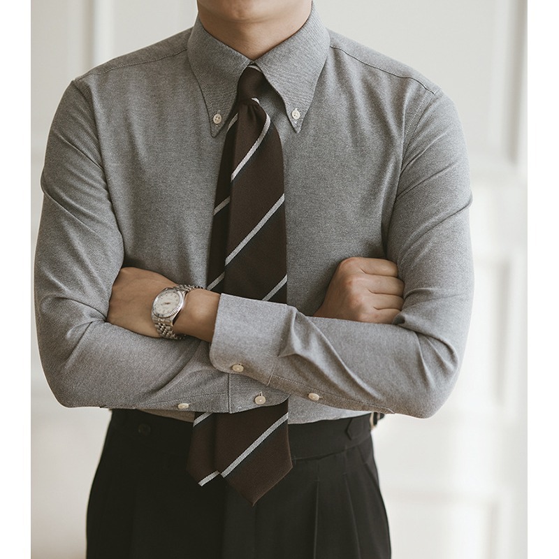 Kemeja Oxford Pria Lengan Panj - Mens Formal ulasan dan harga